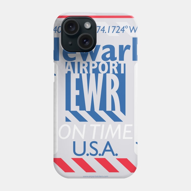 Newark airport code sticker design 20210927 Phone Case by Woohoo