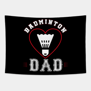 Dad Badminton Team Family Matching Gifts Funny Sports Lover Player Tapestry