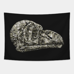 Owl Skull Triangles Tapestry