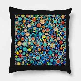 Dots on Painted Background Pillow