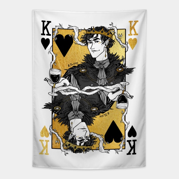 Cardan king of hearts Tapestry by ritta1310