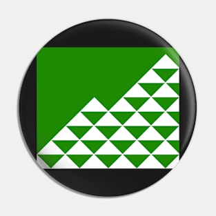 Abstract geometric pattern - green and white. Pin