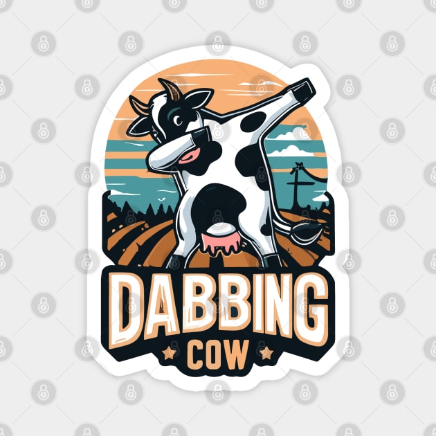 Dabbing Cow Farm Magnet by JessArty