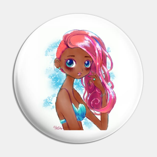 Cute Kawaii Mermaid Treasure L.O.L. Surprise Doll Shoujo Anime Fan Art Pin by BonBonBunny