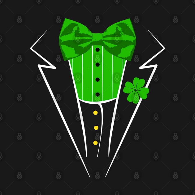 Saint Patrick's Day Irish Funny Tuxedo Costume Pub by PugSwagClothing