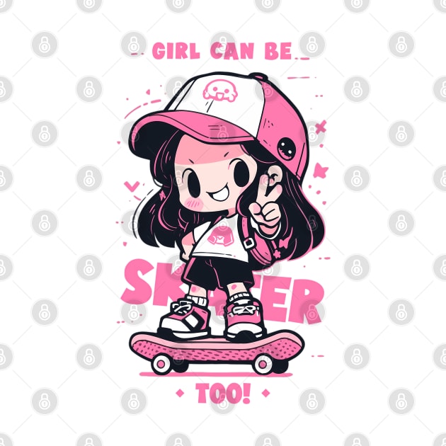 Girls Can Be Skater Too! by ImativaDesign