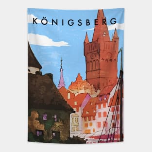 Konigsberg, Prussia, Germany.Retro travel poster Tapestry