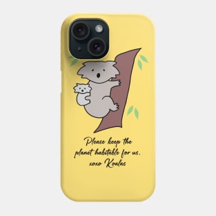 Koala - Habitable Planet (Sunshine Yellow) Phone Case