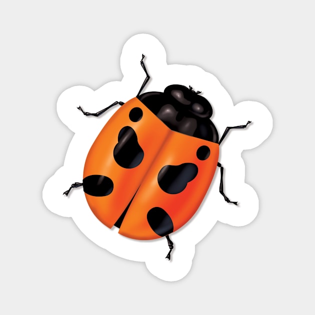 Red and Black Ladybug Magnet by TrevorIrvin