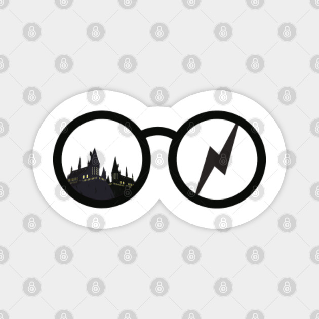 Harry Potter Glasses With Hogwarts And Lightning Bolt Scar Harry