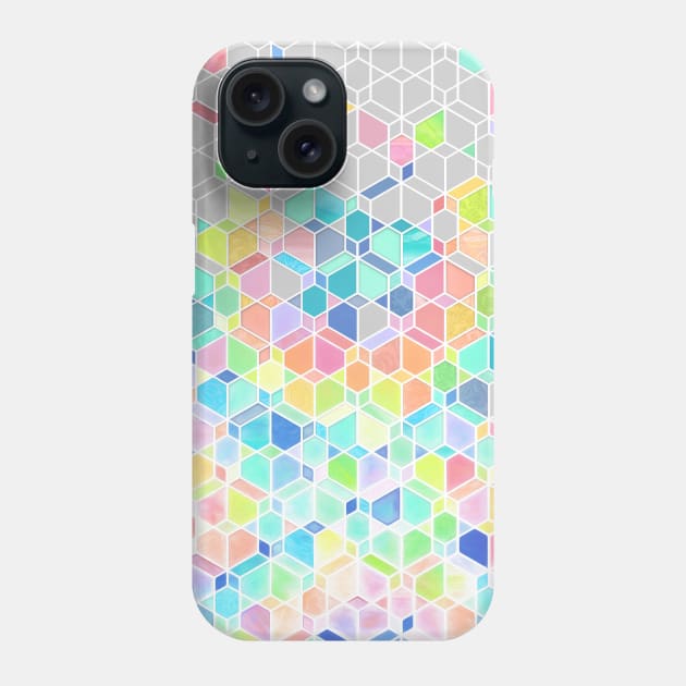 Rainbow Cubes & Diamonds Phone Case by micklyn