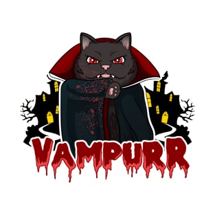 cat vampire halloween T-Shirt