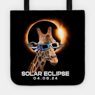 Giraffe Gazing: Witnessing the Solar Eclipse in Style Tee Tote