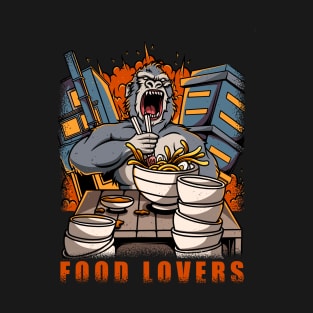 Kingkong Eating Ramen T-Shirt