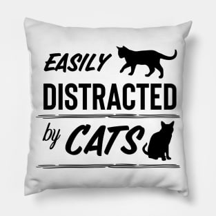 Easily distracted by cats design Pillow