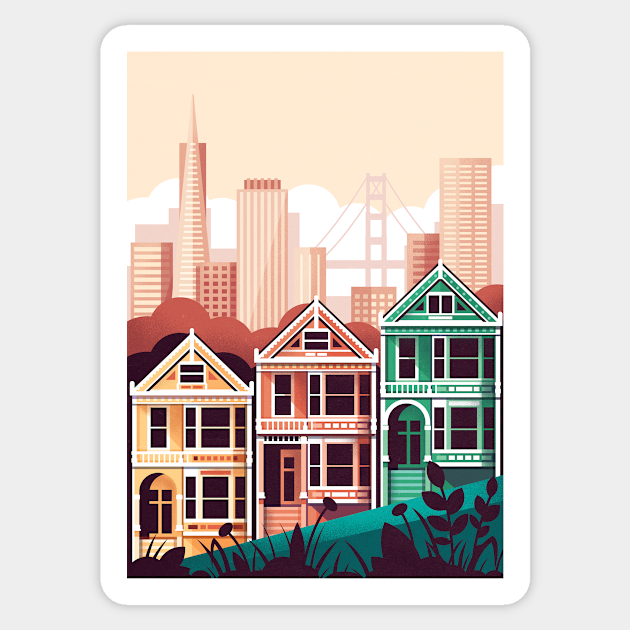San Francisco View - San Francisco - Sticker