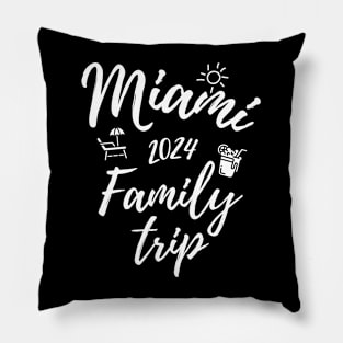 Miami Family Trip 2024 Florida Vacation Fun Matching Group Design Pillow