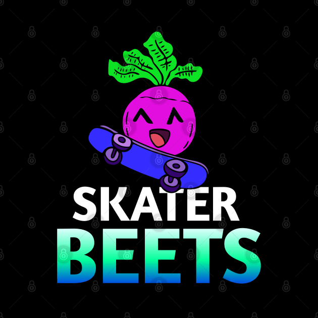 Skater Beets - Kawaii Beets - Cute Veggies - Graphic Vector Clipart by MaystarUniverse