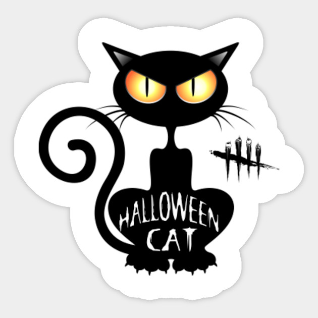Halloween Black Cat Halloween Black Cat Sticker Teepublic