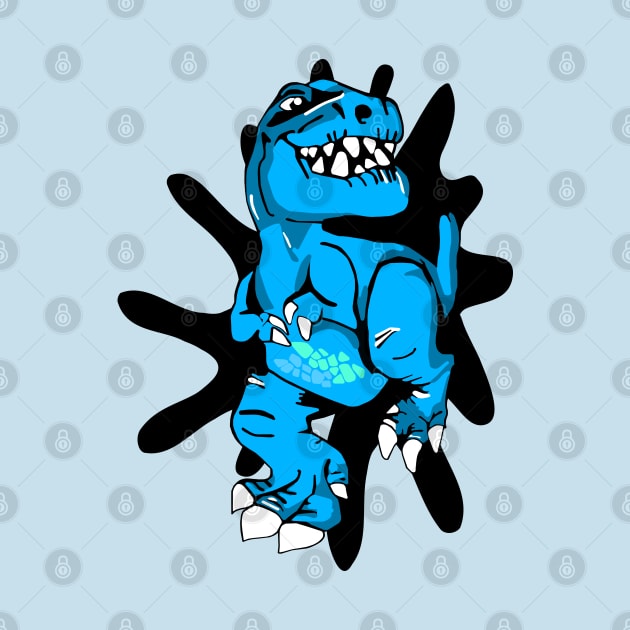 Light Blue Dinosaur T-Rex by CBV