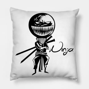 Ninja Pumpkin Ghost Pillow