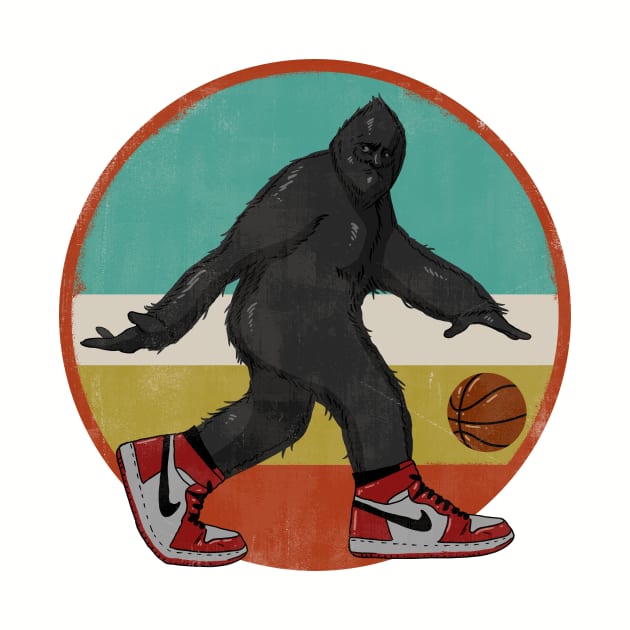 bigfoot plays basketball by vender