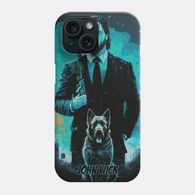 John Wick illustration Phone Case by Durro