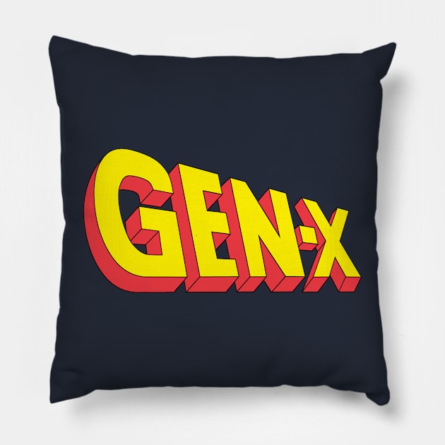 Gen-X Pillow by Batang 90s Art
