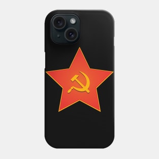 Red star with hammer and sickle Phone Case