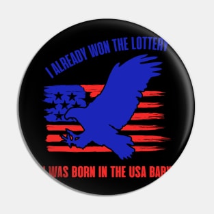 I was born in the USA baby Pin