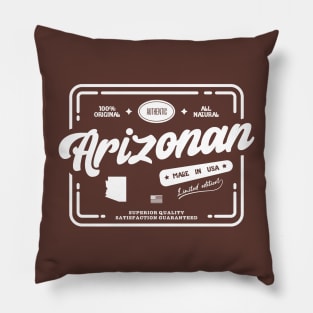 Original Arizonan Cool Vintage Light Stamp Print Arizona Resident Gift Pillow