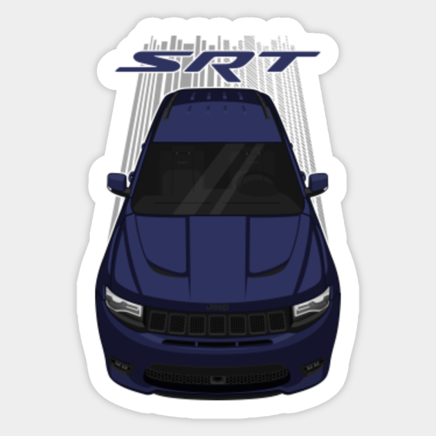 Jeep Grand Cherokee Srt 17 True Blue Blue Grand Cherokee Srt Sticker Teepublic Uk