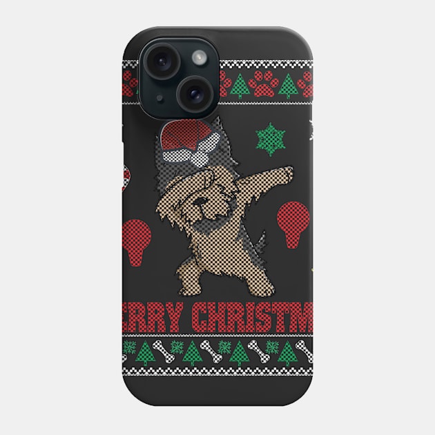 Yorkshire Terrier Dog Dabbing Ugly Sweater Phone Case by suongmerch