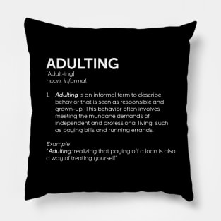 Adulting Definition Pillow