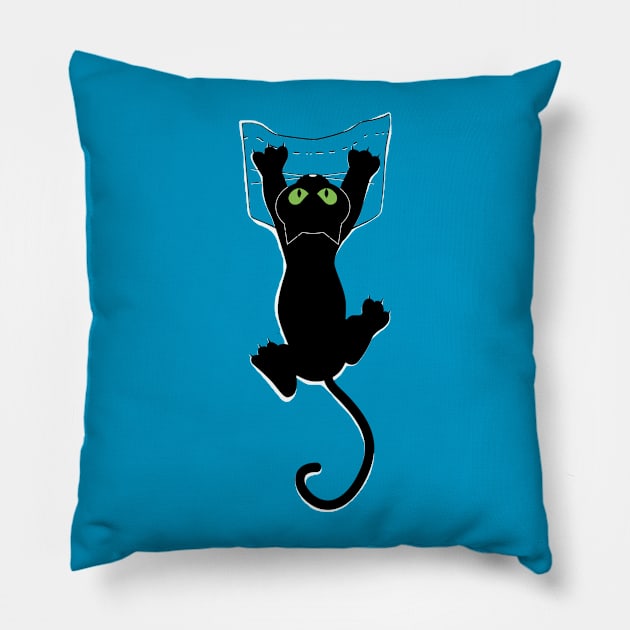 Black Cat Pillow by Red