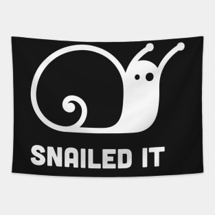 Snailed It - Cute Snail Design Tapestry