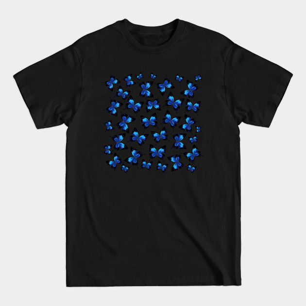 Discover Blue Butterflies - Blue Butterflies - T-Shirt