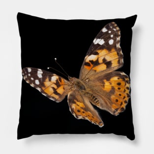 Digital Butterfly Orange Pillow