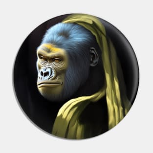 A gorilla who wanted to be 'Girl with a Pearl Earring' Pin