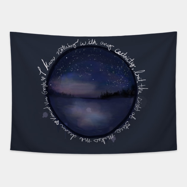 The sight of stars makes me dream Tapestry by Aloe Artwork