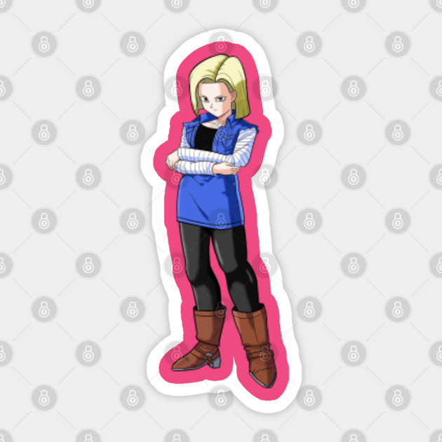 Dragon Ball Z Android 18 Full Color Dragon Ball Sticker