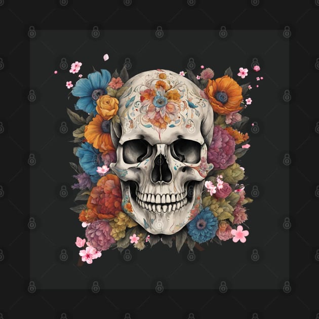 Skull with flowers by Studio468