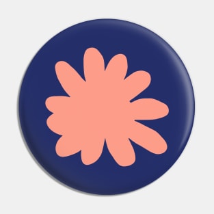 Red Abstract Minimal Flower Pin