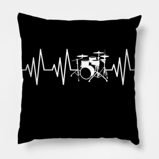 Drum Heartbeat T-Shirt drumming lovers Gift Pillow