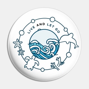 'Live and Let Go' Peace Minimalist Design Pin