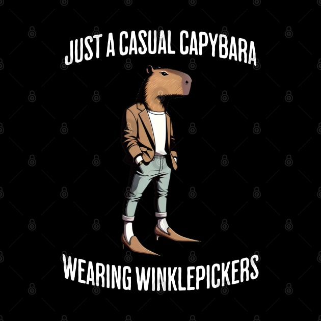 Just a Casual Capybara Wearing Winklepickers anthropomorphic design by Luxinda