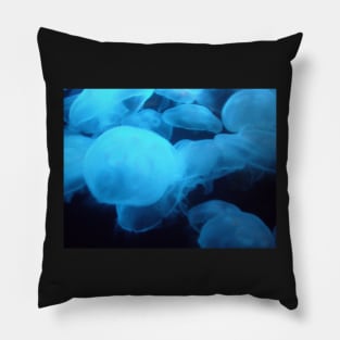Bioluminescent Jellyfish Photo Print and Others Pillow