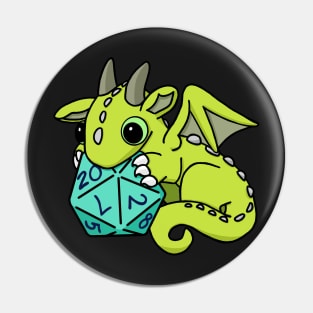 Green Dice Goblin Dragon Baby Pin