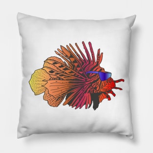 Orange and Pink Surfer Gradient Zebrafish Pillow