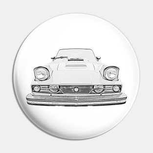 Saab Sonett III 1970s classic car monochrome Pin